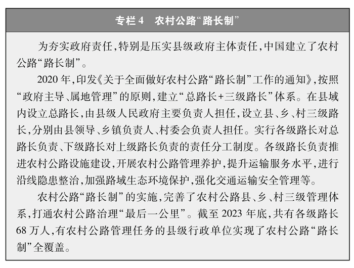 专栏4 农村公路路长制