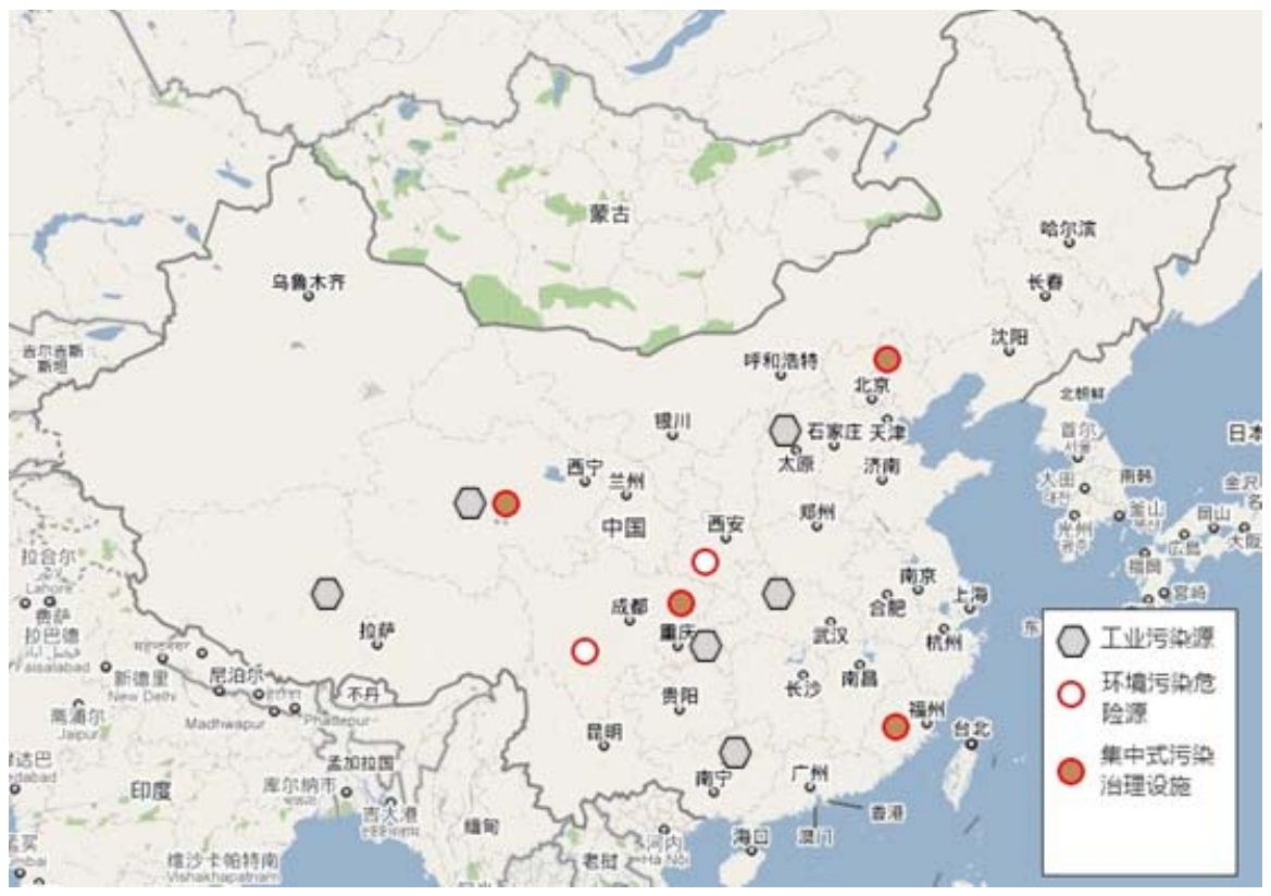 附录F（资料性附录）全国污染源分布示例